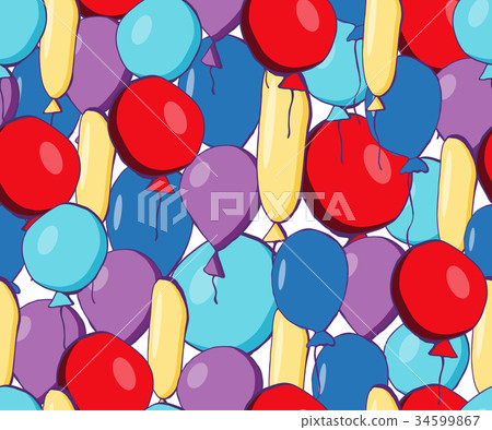Cute brightly holiday seamless background.  34599867