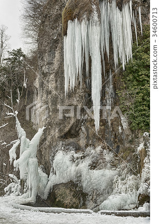 Caves of Valganna in winter season Caves of Valganna in winter season 34600713