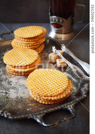 French waffles, traditional norman biscuit and tea French waffles, traditional norman biscuit and tea 34602592