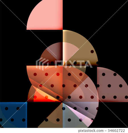 Circle elements on black background Circle elements on black background 34602722