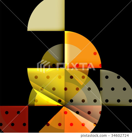 Circle elements on black background Circle elements on black background 34602724