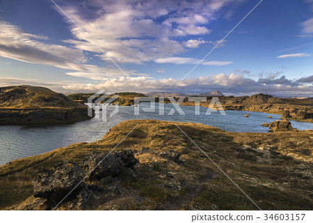 Iceland landscape _ Myvatn lake 34603157