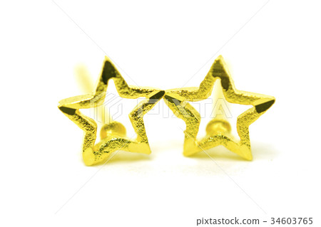 Gold pendant cameo earring jewelry star shape 34603765