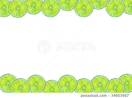 Lime fruits frame Lime fruits frame 34603987