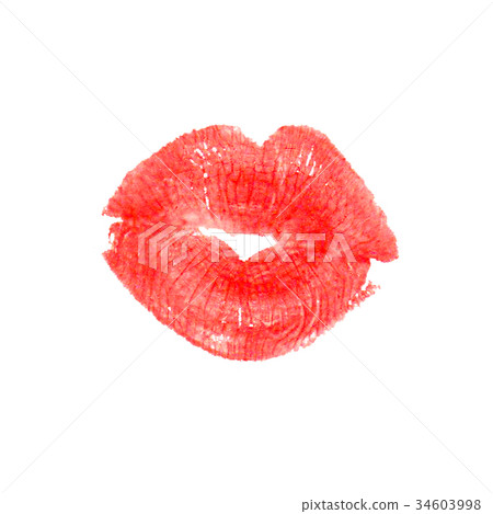 Lips kiss, isolated on white background Lips kiss, isolated on white background 34603998