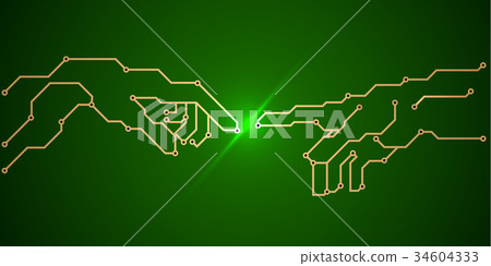 printed circuit Board. inscription pcb 34604333