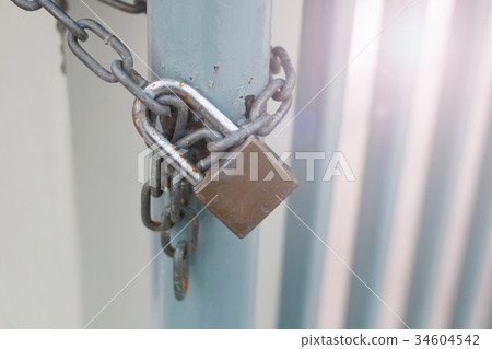 The door iron was locked with a chain 34604542