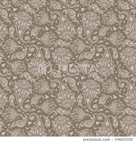 Paisley Beautiful seamless background. 34605500