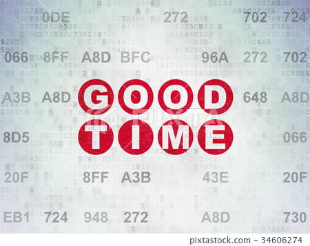 Timeline concept: Good Time on Digital Data Paper 34606274