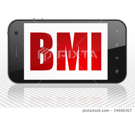 Medicine concept: Smartphone with BMI on display 34606367