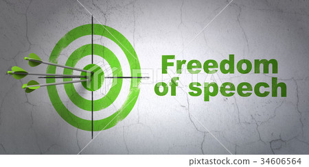 Politics concept: target and Freedom Of Speech on 34606564