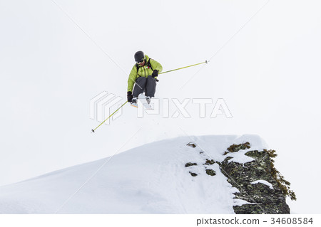 Freerider jumping from the steep 34608584