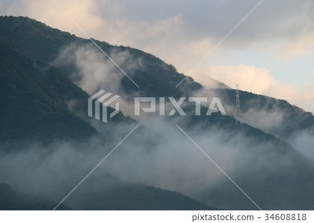 Mountains, clouds and sunrise 34608818