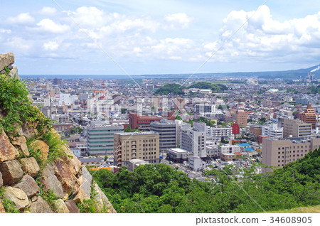 Yonago castle and cityscape 34608905