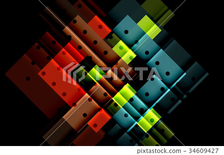 Color arrows on black background 34609427