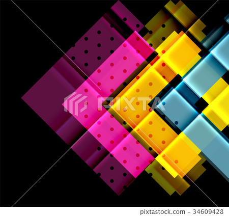 Color arrows on black background 34609428