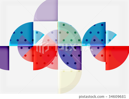 Geometric circle abstract banner Geometric circle abstract banner 34609681