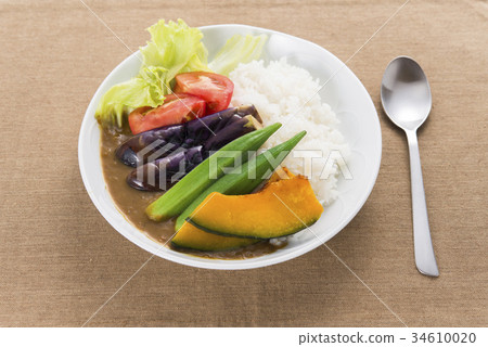 夏天蔬菜咖哩飯 34610020