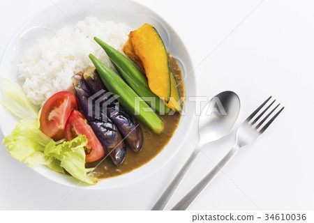 Summer vegetable curry rice Summer vegetable curry rice 34610036