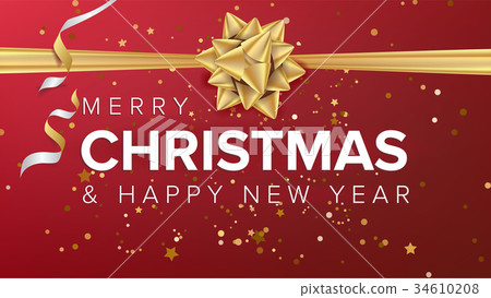 Merry Christmas And Happy New Year Text Vector Merry Christmas And Happy New Year Text Vector 34610208