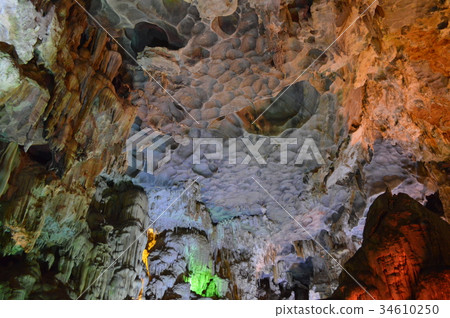 Halong Bay cave stalactite 34610250