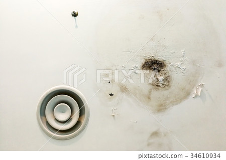 Unhygienic and ugly moldy plaster ceiling 34610934