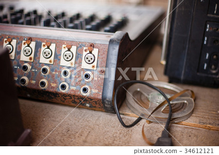 Old unnecessary faulty musical equipment mixer 34612121