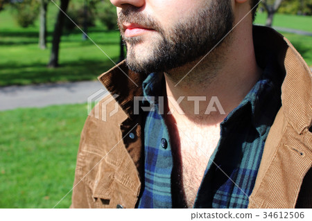 Male Sexy Chicks And Chest Hair Stock Photo