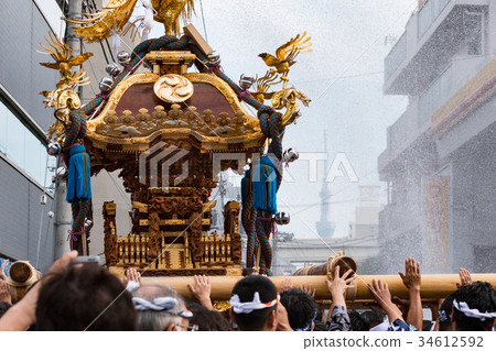 Tomioka Hachimangu Shrine Example Festival Goddess and Sky Tree 34612592