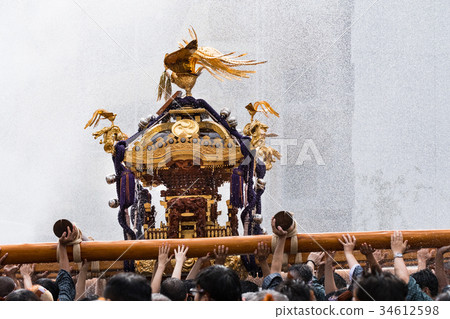 Water smoke and Kamisu Tomioka Hachimangu Shrine Example Festival Water smoke and Kamisu Tomioka Hachimangu Shrine Example Festival 34612598