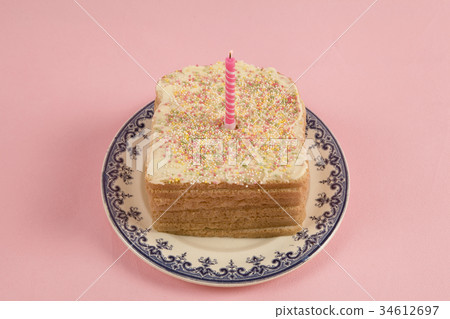 Pink birthday bread 34612697