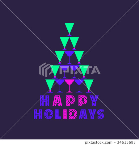 Happy holidays card Happy holidays card 34613695