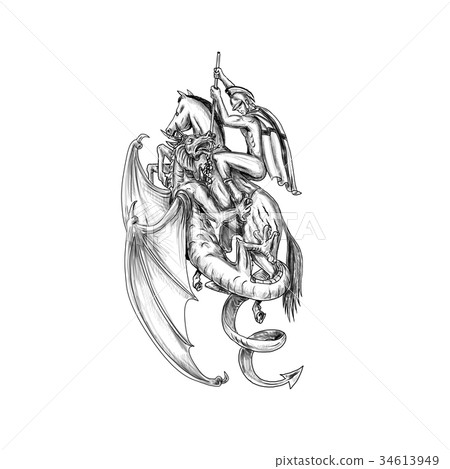 dragon tattoo Stock Illustration