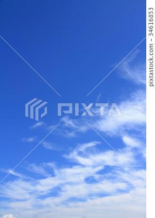 Refreshing blue sky and white clouds 34616853