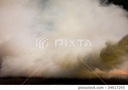 Movement flame fire in smoke. Movement flame fire in smoke. 34617265
