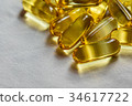 Fish oil supplement, medical and health concept 34617722