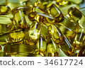 Fish oil supplement, medical and health concept 34617724