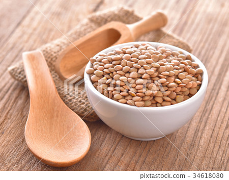 Lentils in bowl on the table Lentils in bowl on the table 34618080