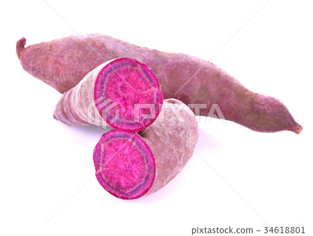 sweet potato on the white background 34618801