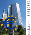 European Central Bank and Euromark 34619362