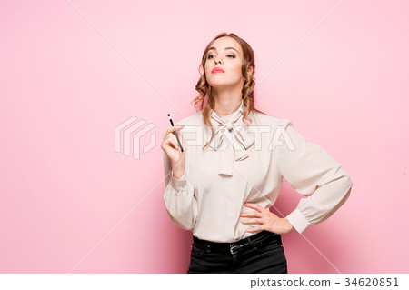 The serious frustrated young beautiful business The serious frustrated young beautiful business 34620851
