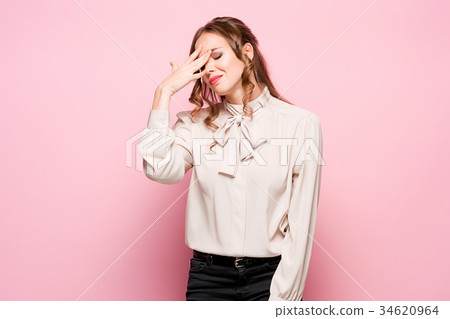 The serious frustrated young beautiful business 34620964