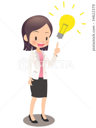 華麗的衣服的年輕女性辦公室工作者 34622370