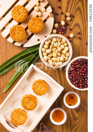 stock photo traditional mooncakes