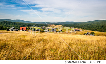 Mountain village Jizerka in Jizera Mountains in 34624940