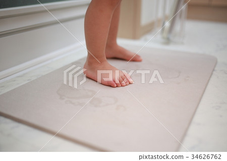 Bath Mat Diatomaceous Earth Water Absorption Stock Photo