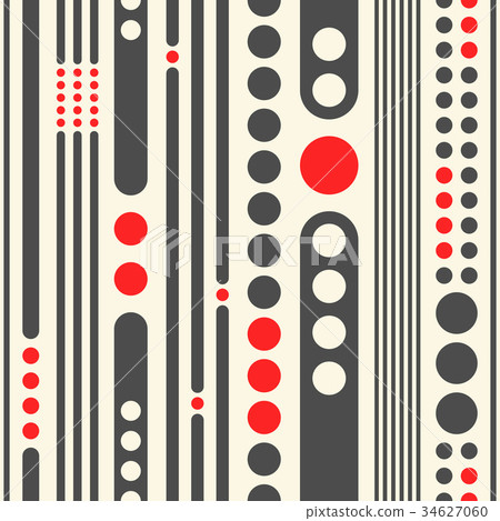 Seamless Vertical Stripes and Circles Wallpaper 34627060