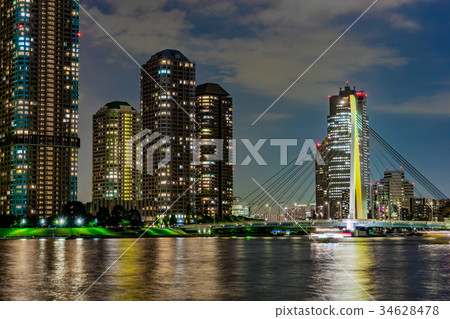 [東京]夜晚的城市風光 34628478