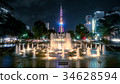 Odori park nightview,Sapporo city Hokkaido Japan 34628594