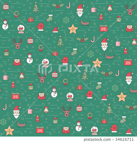 Christmas and happy new year pattern. Christmas and happy new year pattern. 34628711